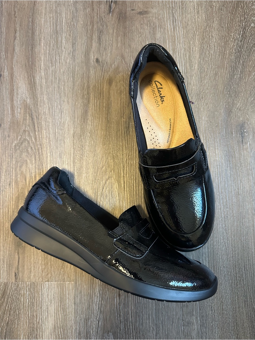 Women's Black Patent Slip-On Loafer size 9.5
